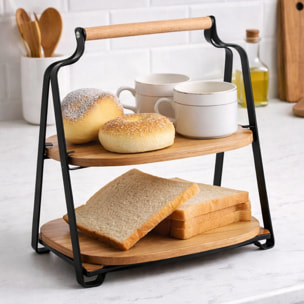 Estante de mesa diseño industrial con 2 niveles