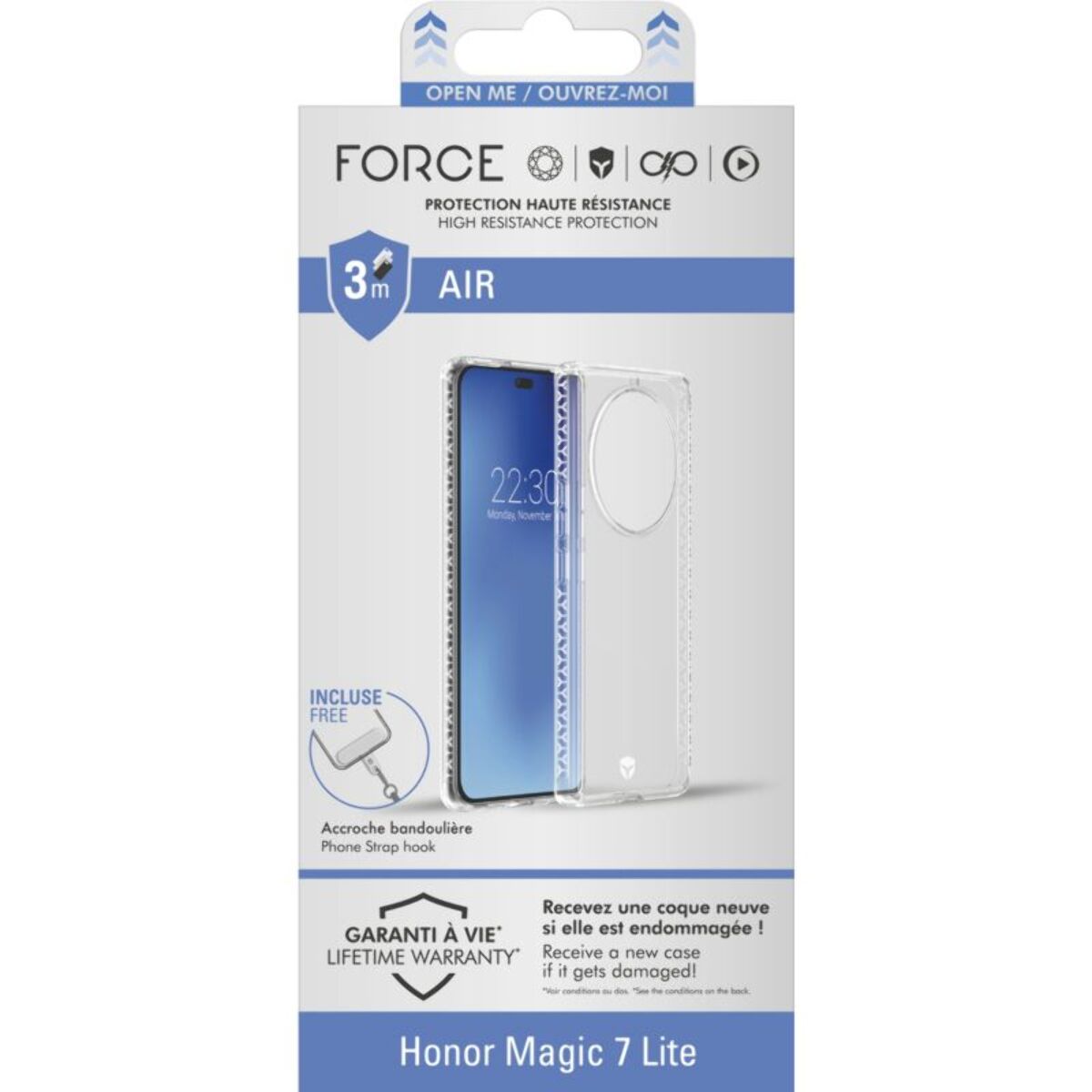 Coque FORCE CASE Honor Magic 7 Lite transparente
