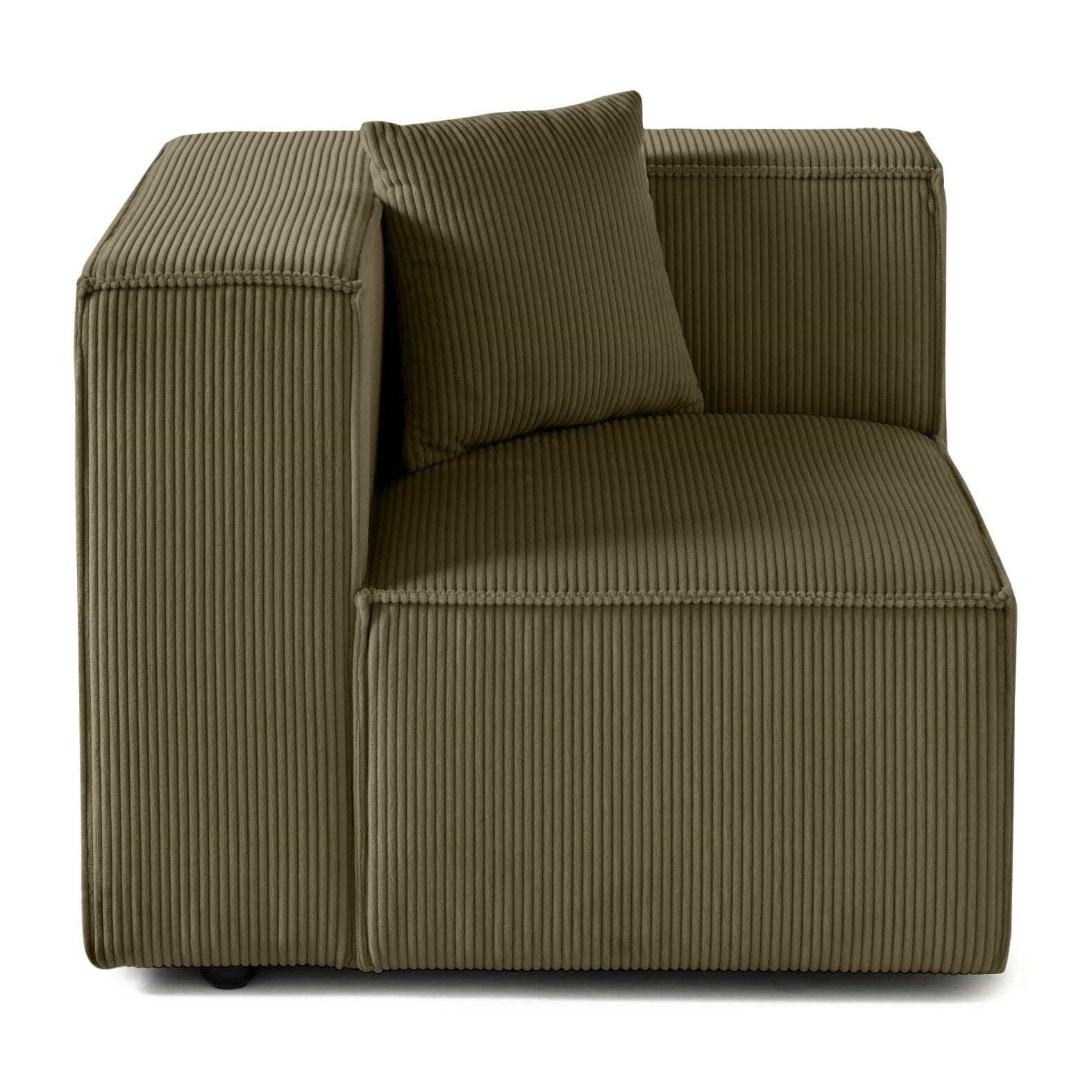 Arty - module d'assise gauche - en velours côtelé - Vert