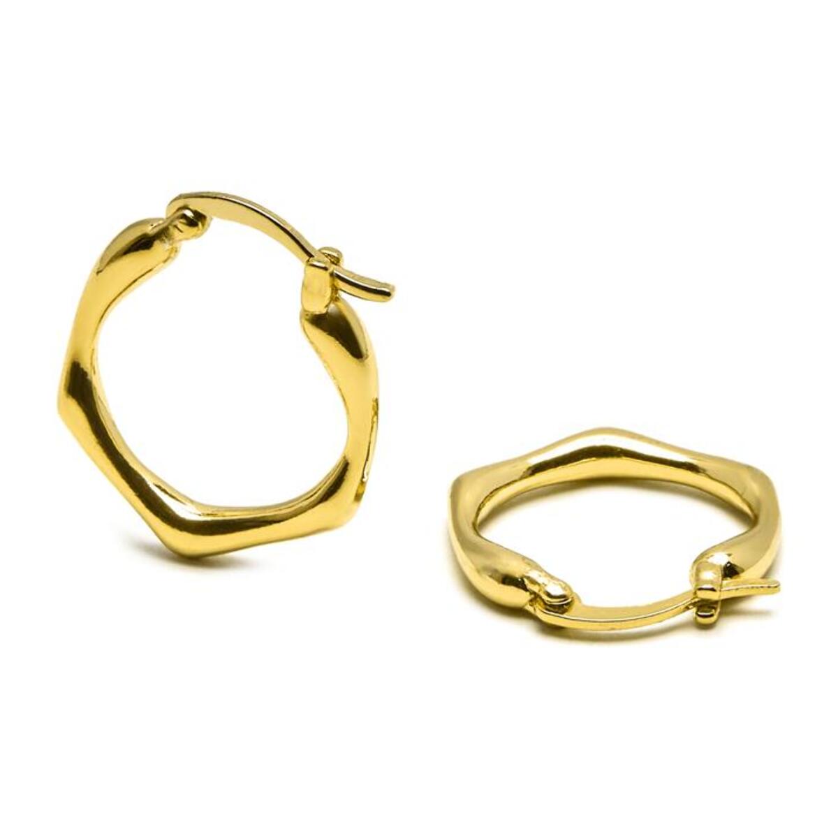 Pendientes Lux by Lux acabadoss en oro amarillo de 18k