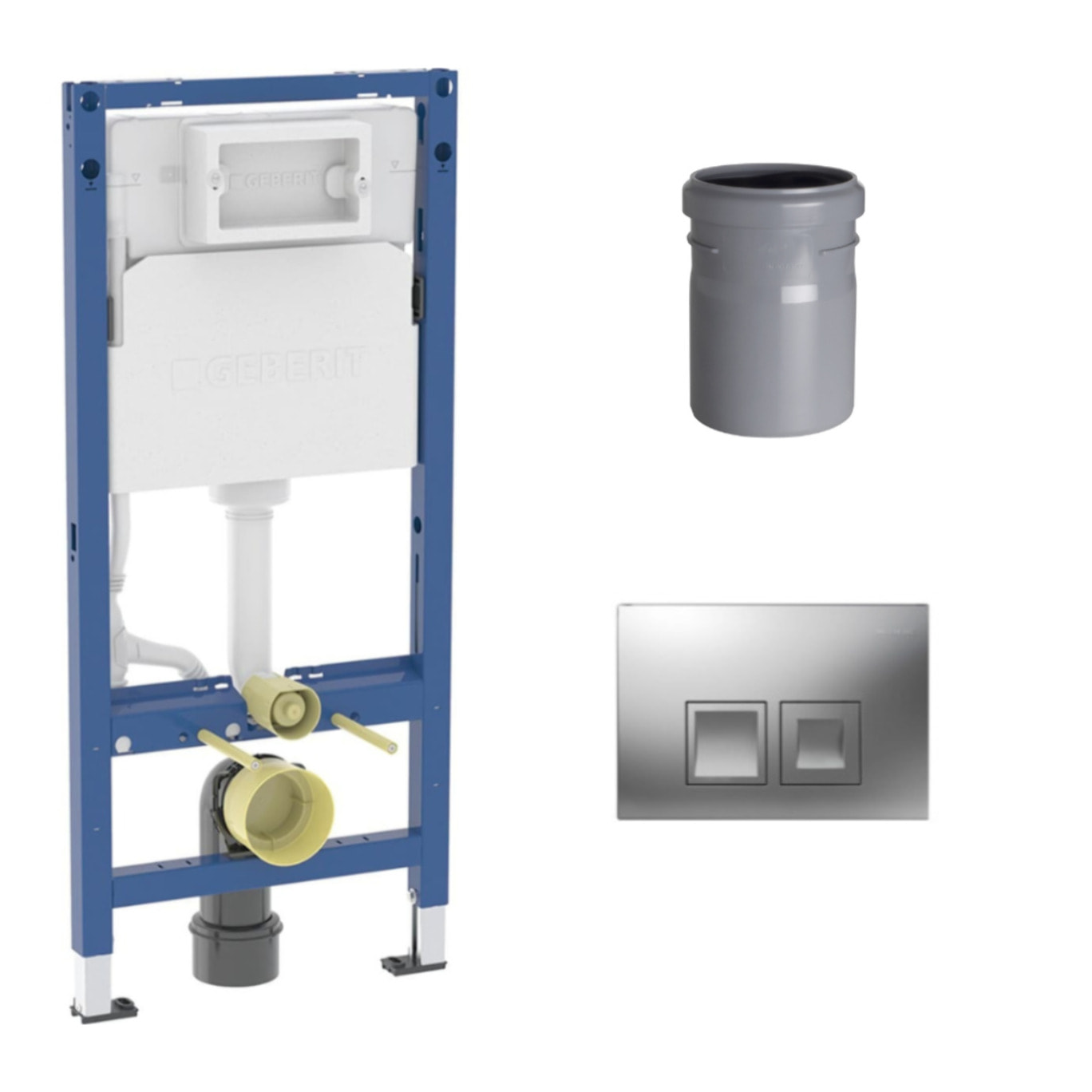 Pack Geberit  DuoFix 100 + Plaque de Commande Delta 50 Chrome (SETUP100-PRO4)