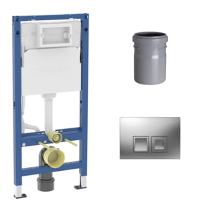 Pack Geberit  DuoFix 100 + Plaque de Commande Delta 50 Chrome (SETUP100-PRO4)