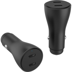 Chargeur allume cigare ADEQWAT 60W 2x USB-C noir