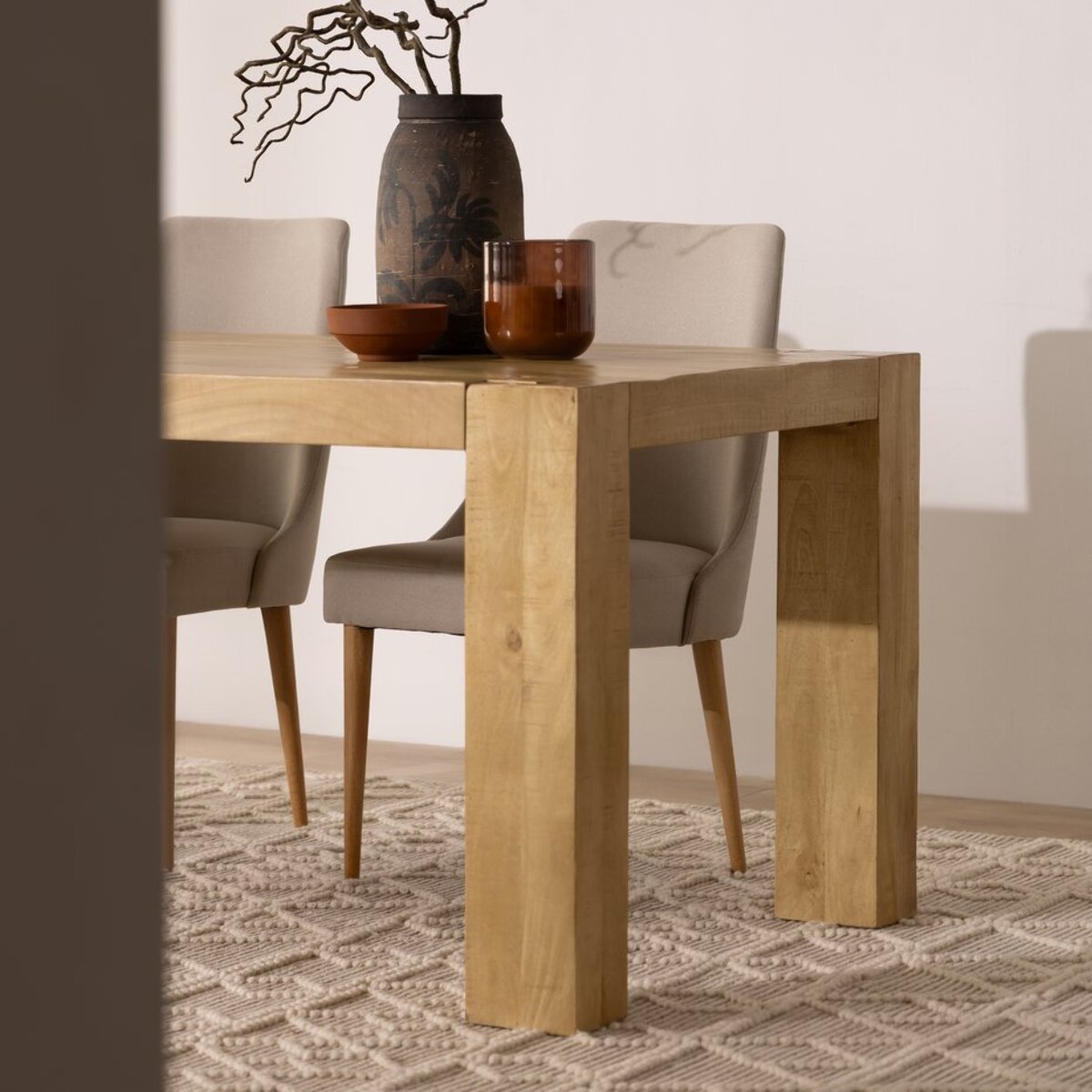 Lecler -bois massif de manguier-couleur bahamas naturelles 180 x 76 x 90 cm