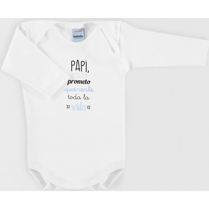 Body bebé manga larga frases americano