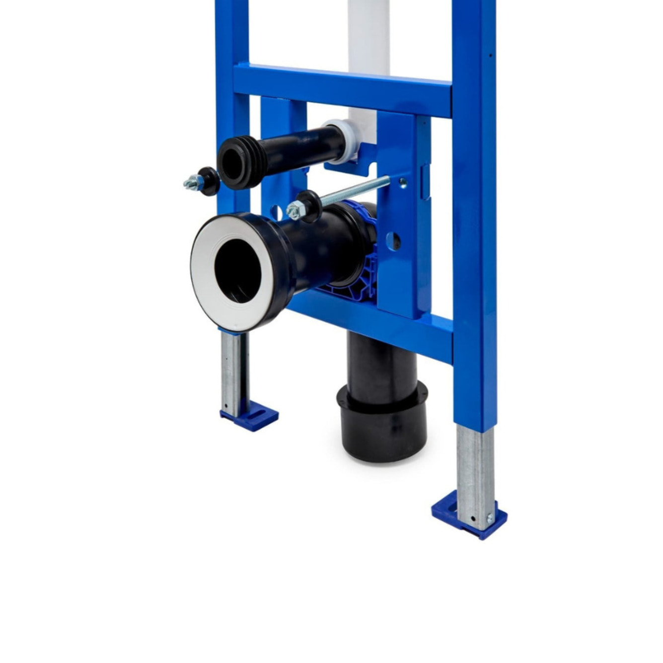 Bâti-support WC suspendu, installation sur cloison légère, hauteur 112 cm, chasse 2/4-6 L + plaque noir mat (ROB01-FR)