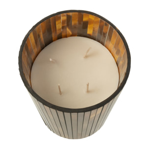 J-Line bougie parfumée Noa - Zesty Sunburst - verre - ocre - large - 60H