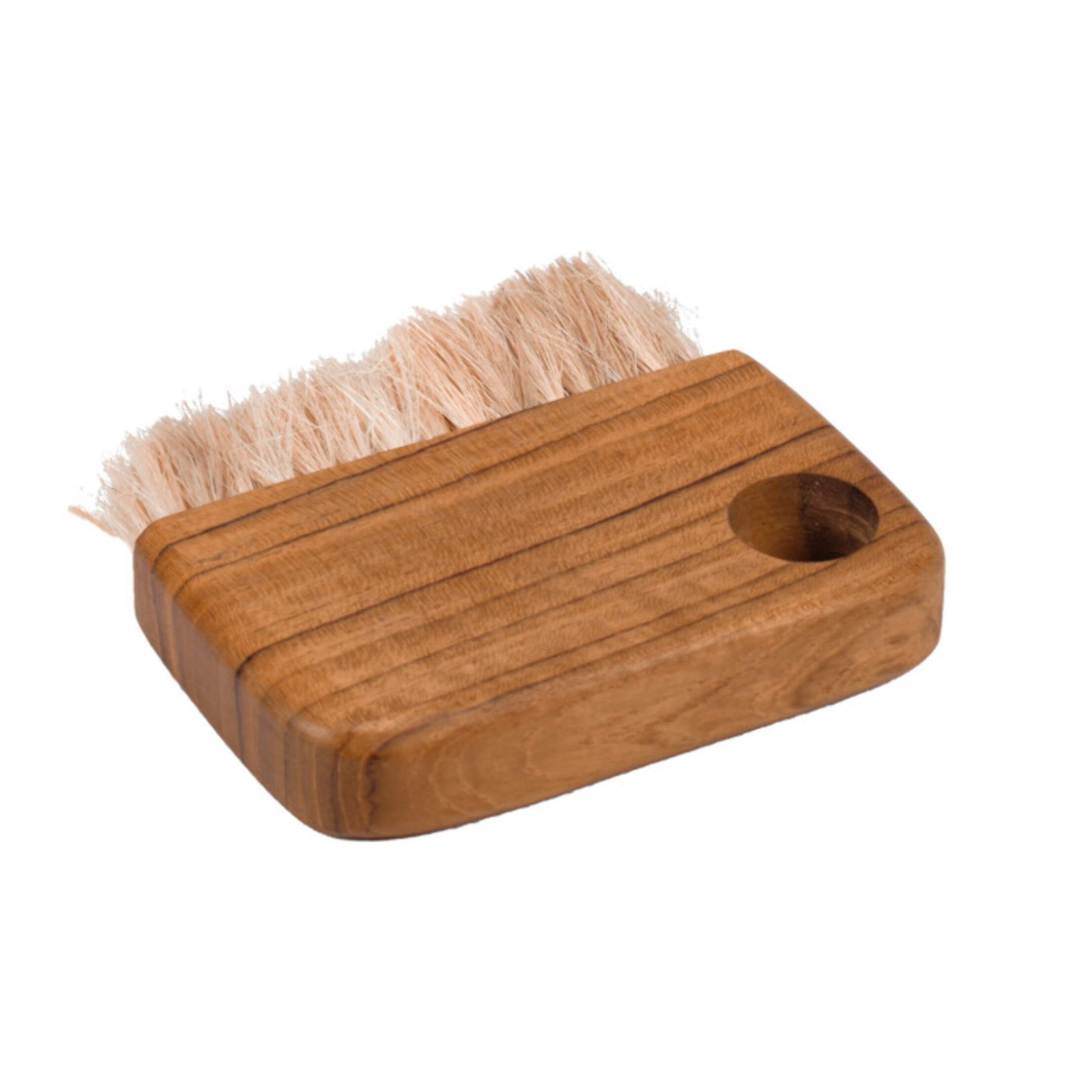 Brosse de nettoyage rectangle à fibres d'ananas et bois de teck - OZAN