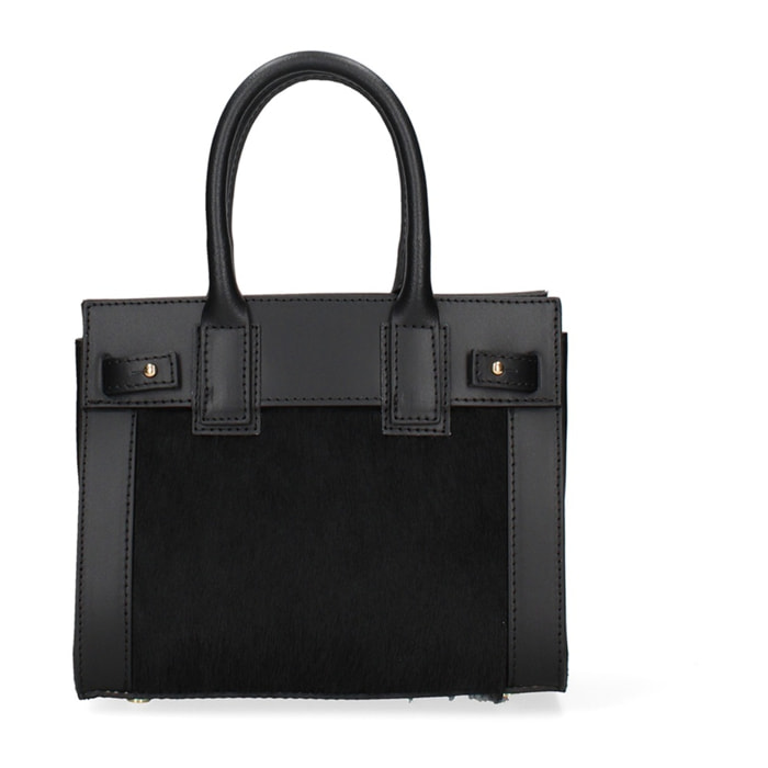 Borsa a mano da donna Made in Italy - Modello Oriana Plus - Vera pelle - 8.5 x 11.5 x 4.0 cm