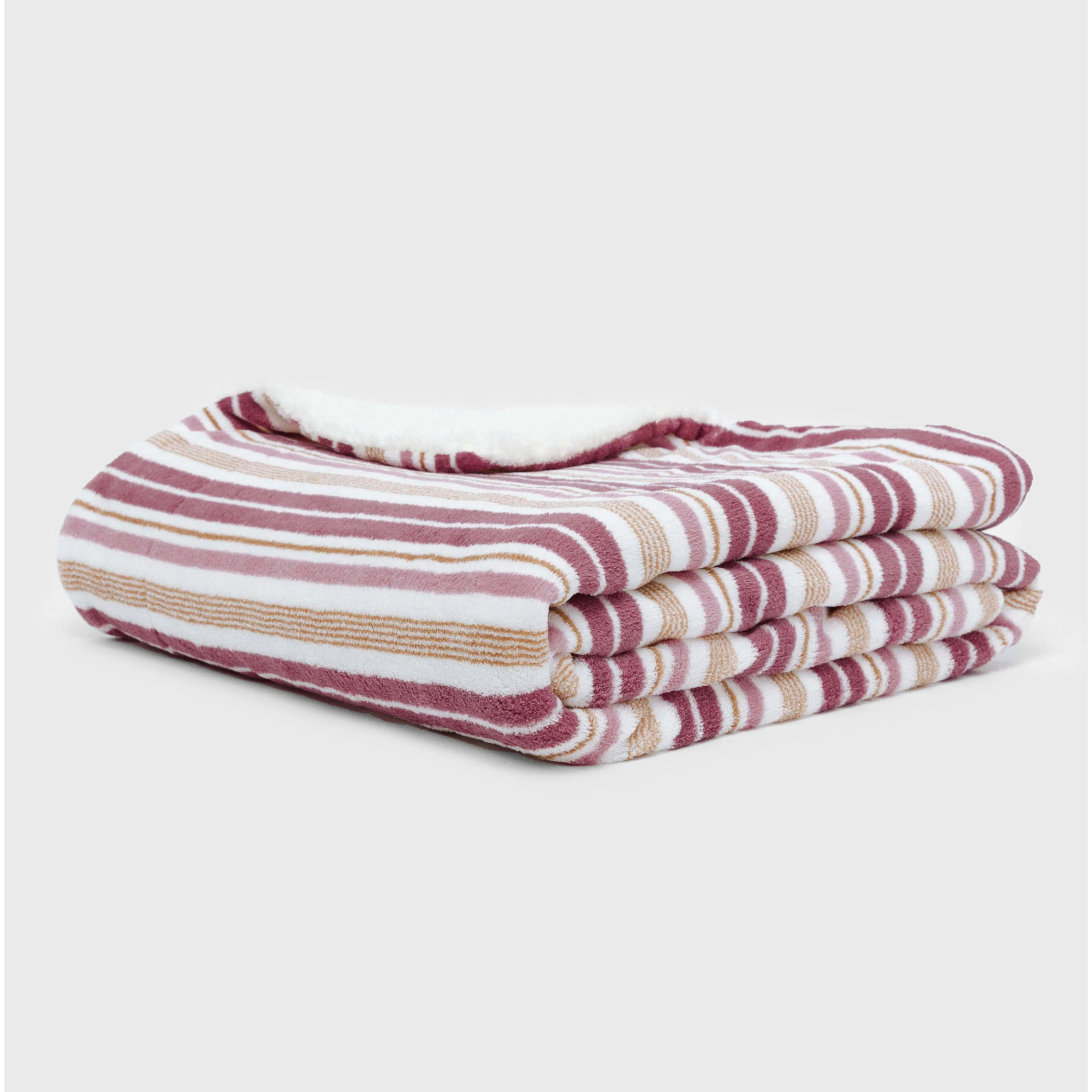 Manta sherpa Raya Calendula malva rosa
