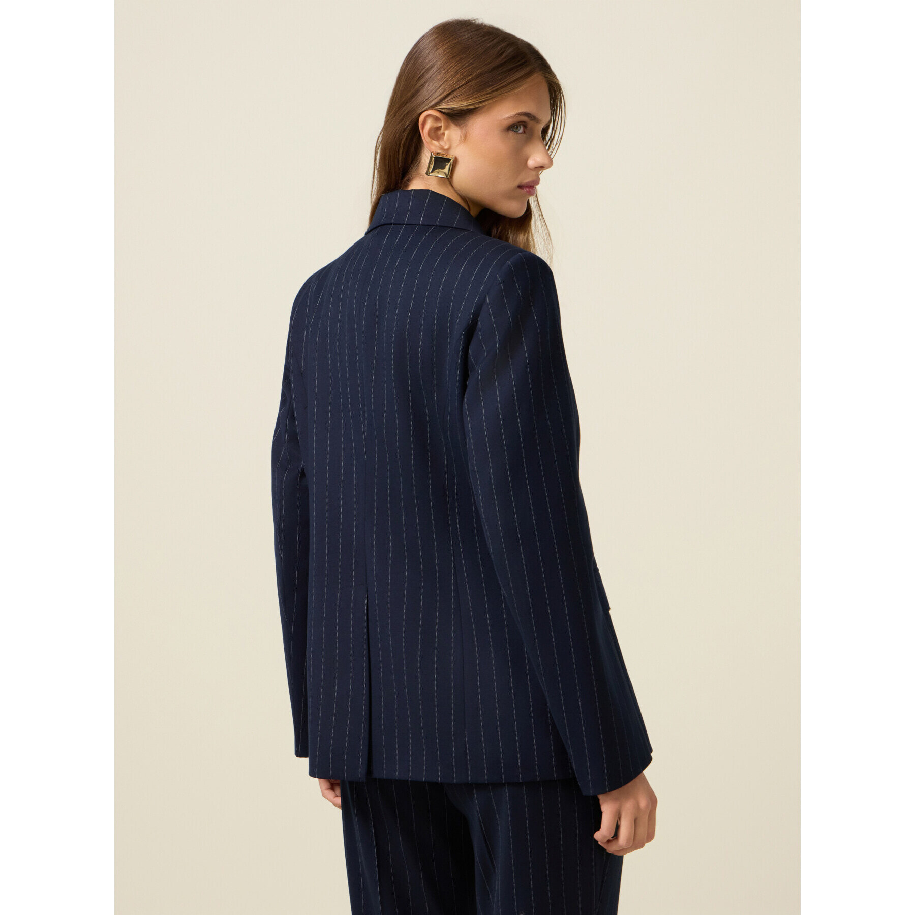 Oltre - Blazer doppiopetto gessato - Blu