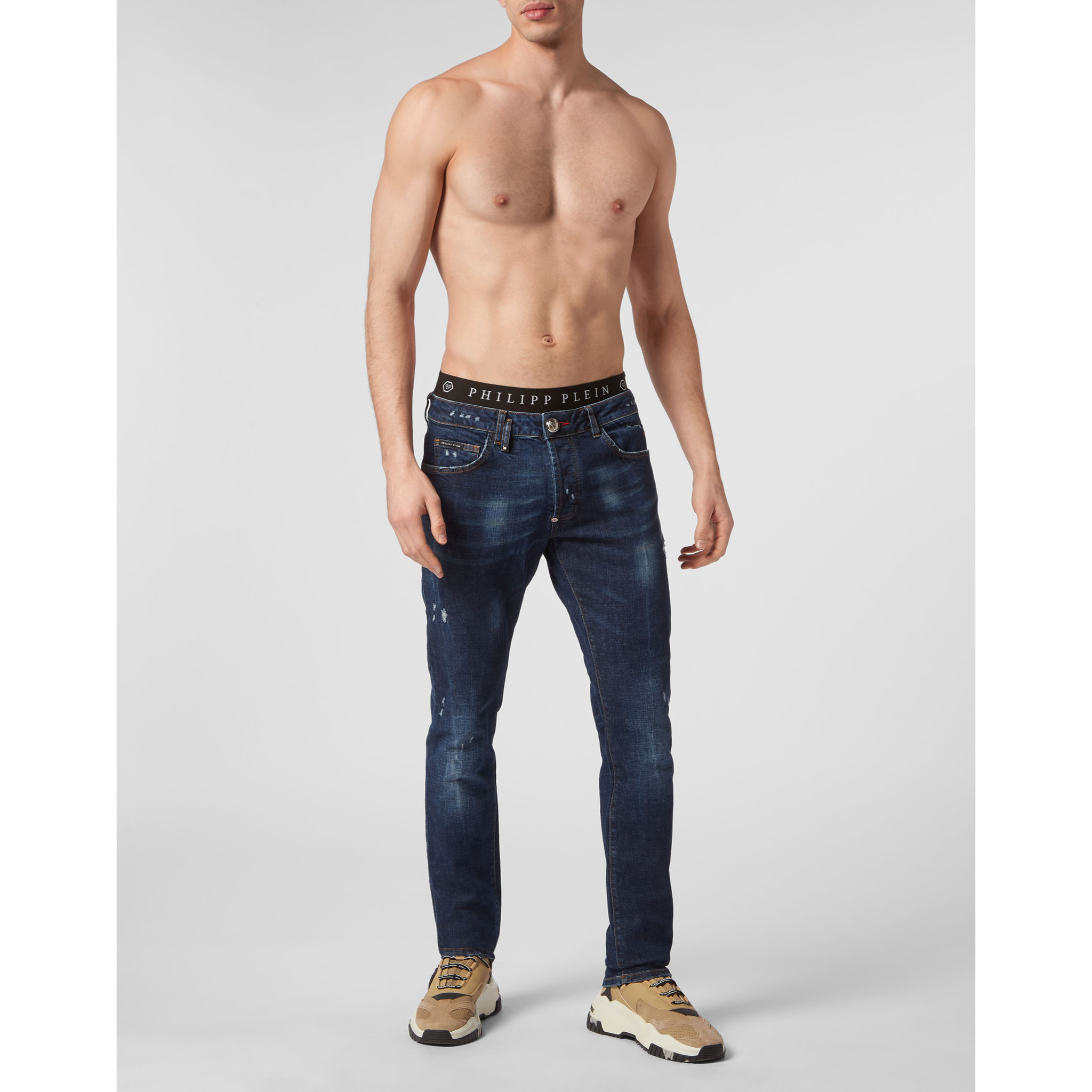 PHILIPP PLEIN Vaqueros de corte recto LOVE