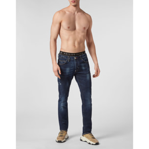 PHILIPP PLEIN Vaqueros de corte recto LOVE