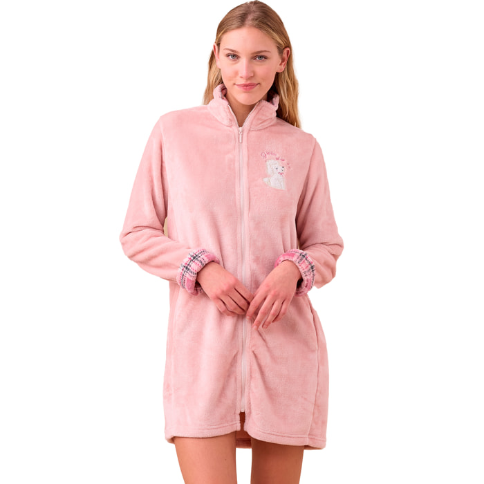 Vestaglia donna invernale in coral articolo barboncino Noidinotte