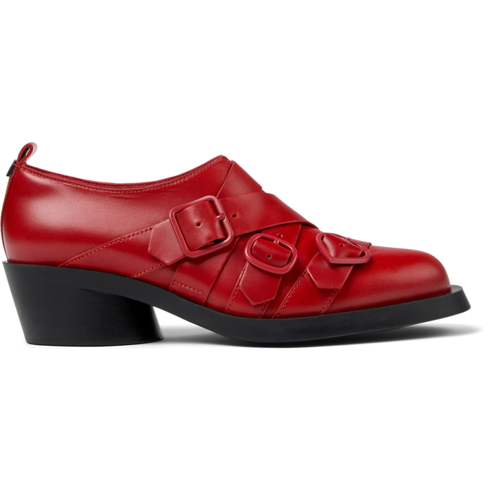 Zapatos de cordones - CAMPER Bonnie Twins - Rojo - Cuero liso