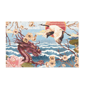 Tappeto Excelsa Fuji in poliestere e cotone 45x75x0,7 cm multicolore