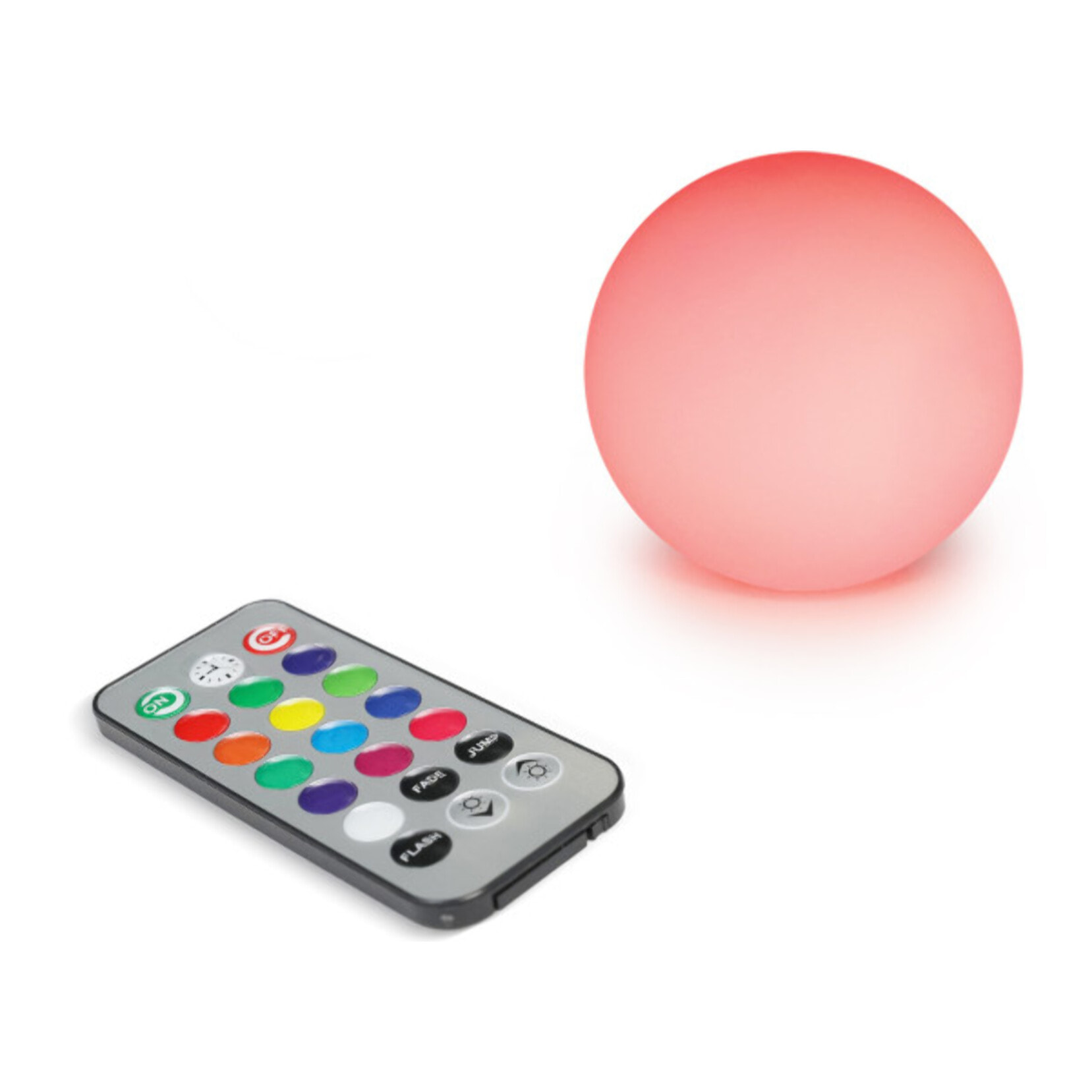 Boules multicolores lumineuses avec télécommande - lot de 5