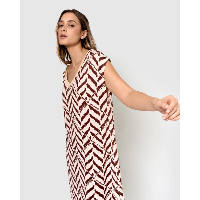 Vestido corto soft udaipur marrón