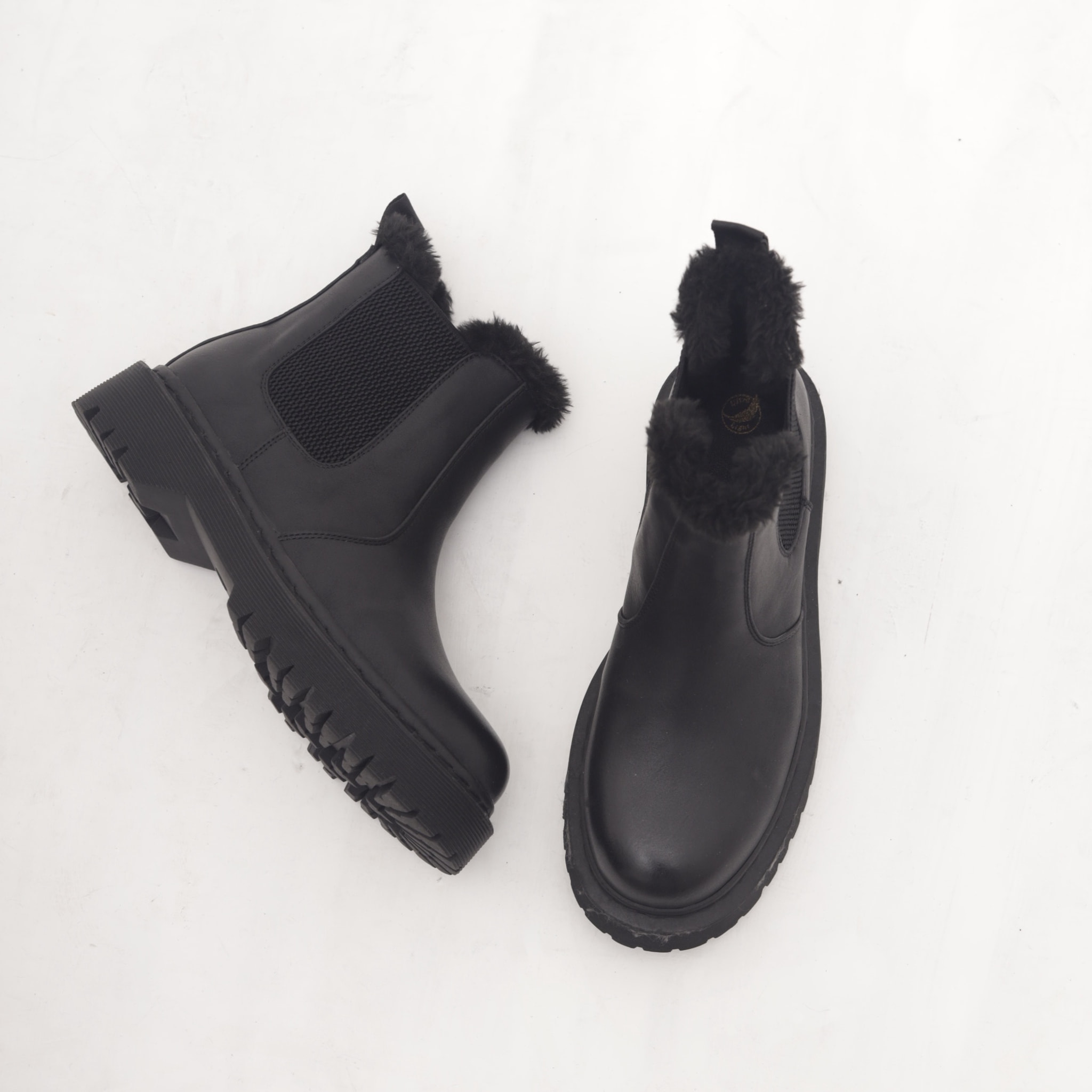 STIVALETTO CHELSEA BASSO FUR NERO