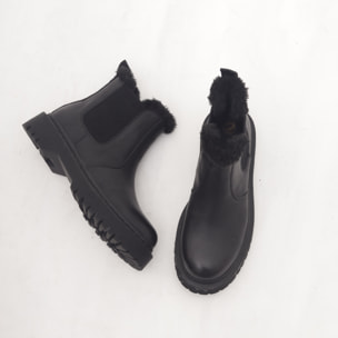 STIVALETTO CHELSEA BASSO FUR NERO