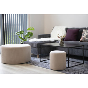 Tavolino da salotto Vita in nero con struttura in acciaio, 90×60×45 cm