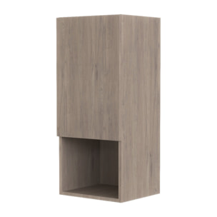 Colonne de rangement blanche - Porte et niche - 35x80x32.5 cm