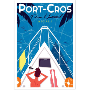 Poster de bronzette à port cros Affiche seule