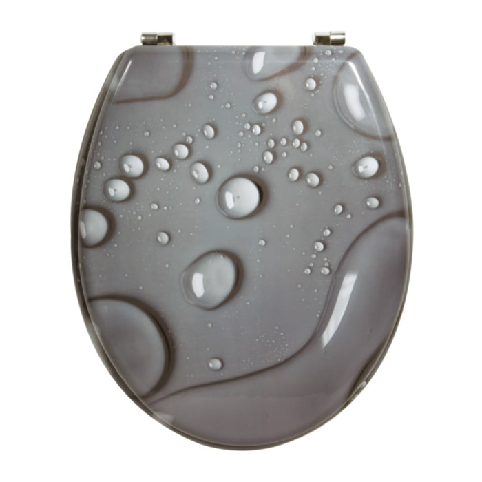 Abattant wc MDF MOANA Gris - Charnières Inox MSV