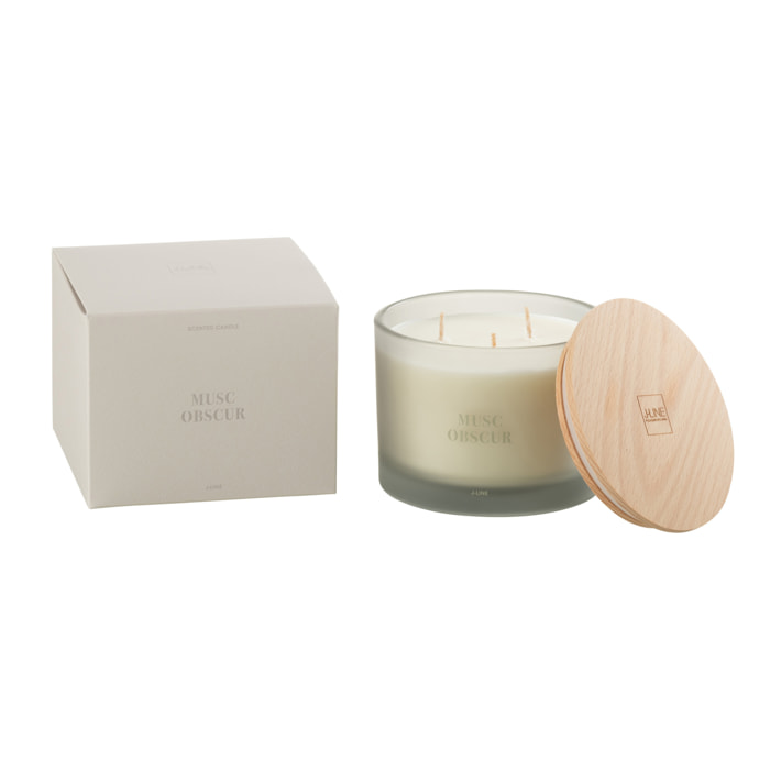 J-Line bougie parfumée Accords Essentiels - Musc Obscur - bleu - 28H