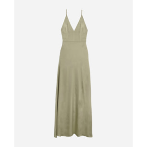 Vestido largo satinado