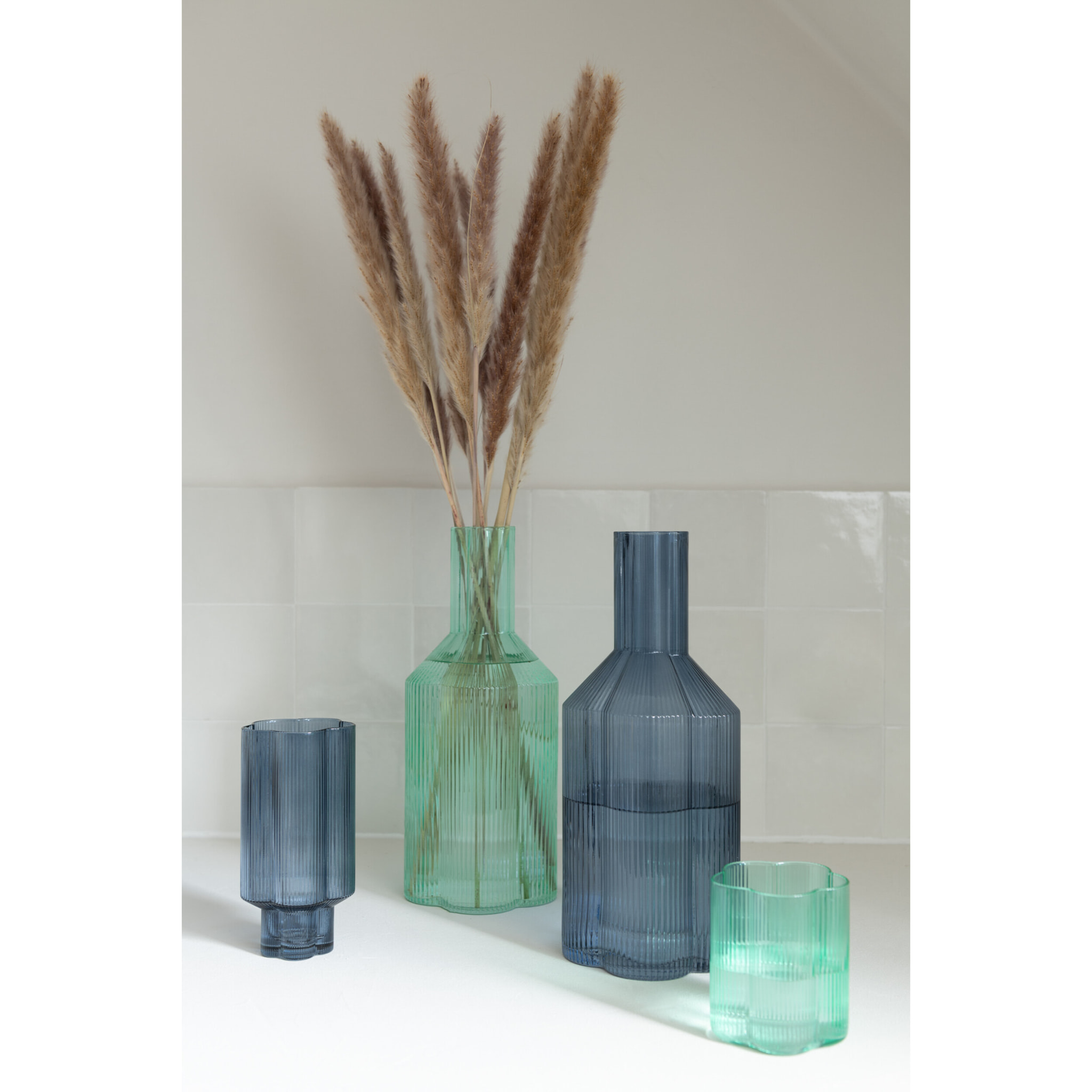 J-Line carafe Fiore - verre - aqua