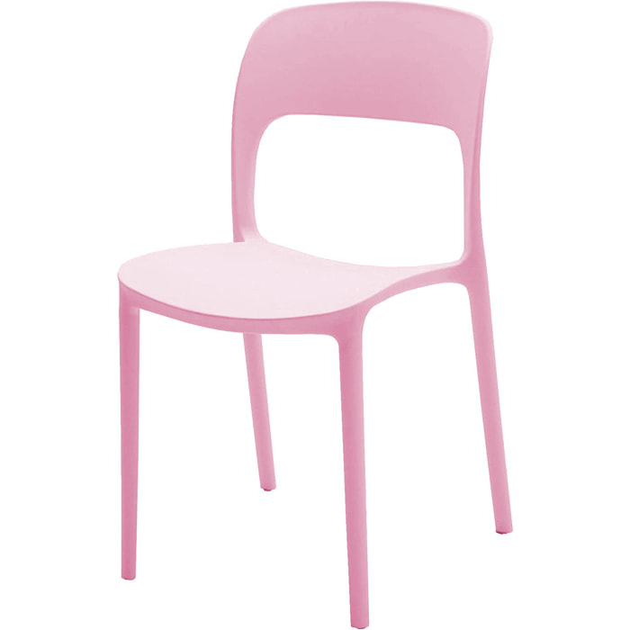 Set di 4 sedie FUERTEVENTURA in polipropilene rosa