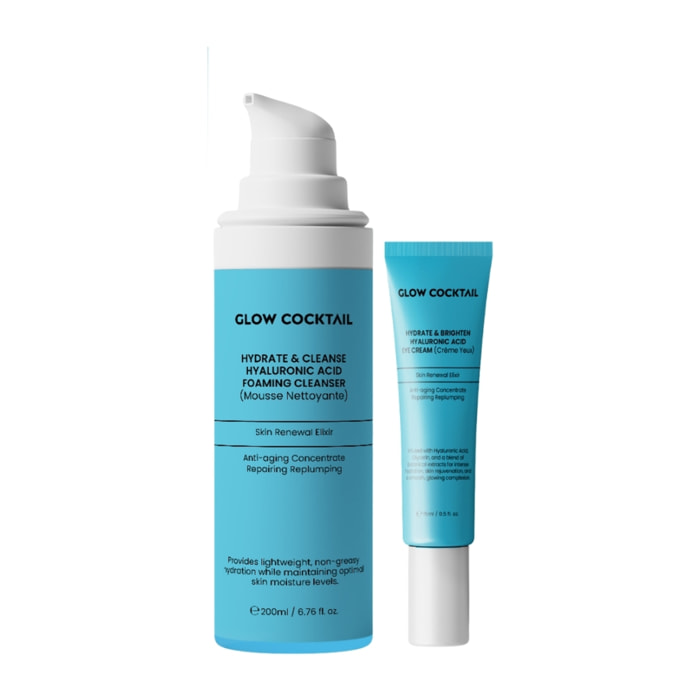 Limpiador hidratante y purificante + Crema iluminadora para el contorno de ojos