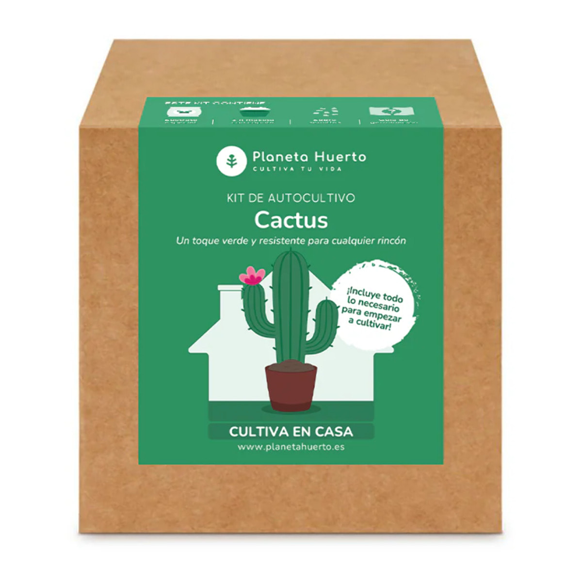 Kit de autocultivo Cactus Planeta Huerto
