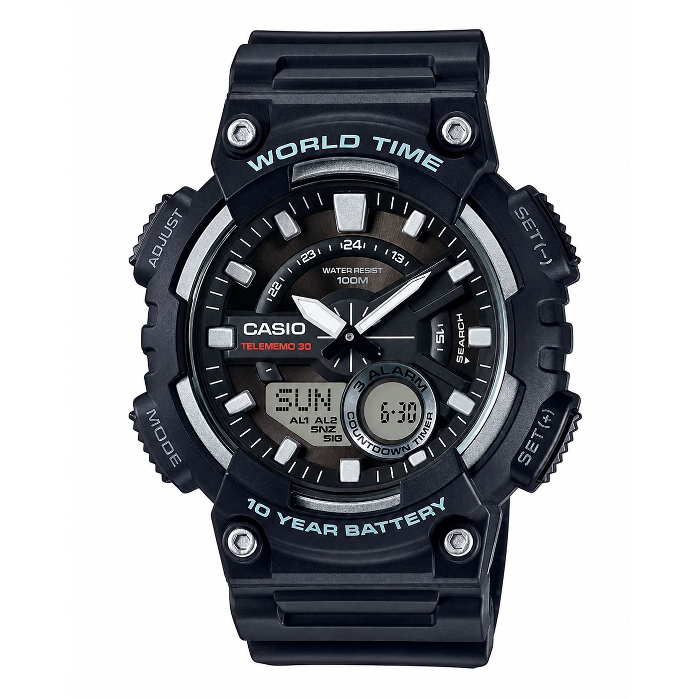 Reloj Casio AEQ-110W-1A Hombre Digital Cuarzo con Correa de Resina