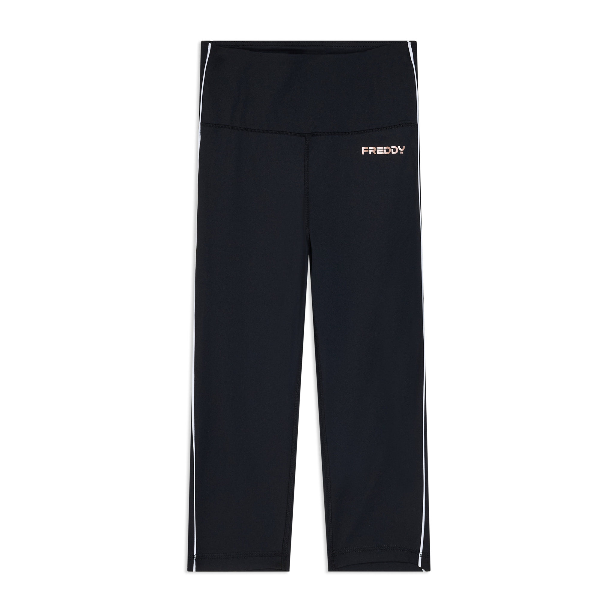 Leggings sport corsaro vita super alta e profili a contrasto