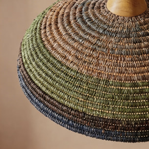 FORLIGHT Korg lampara colgante con pantalla de cuerda natural Ø500mm para bombilla E27