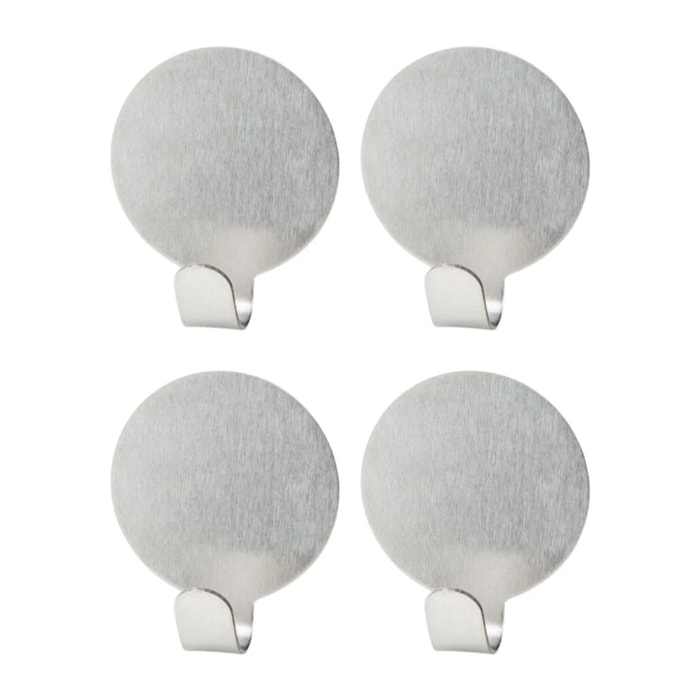 Lot de 4 crochets adhésifs muraux Fackelmann Tecno