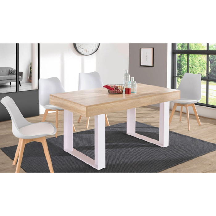 Table repas Brixton - Bois - Blanc