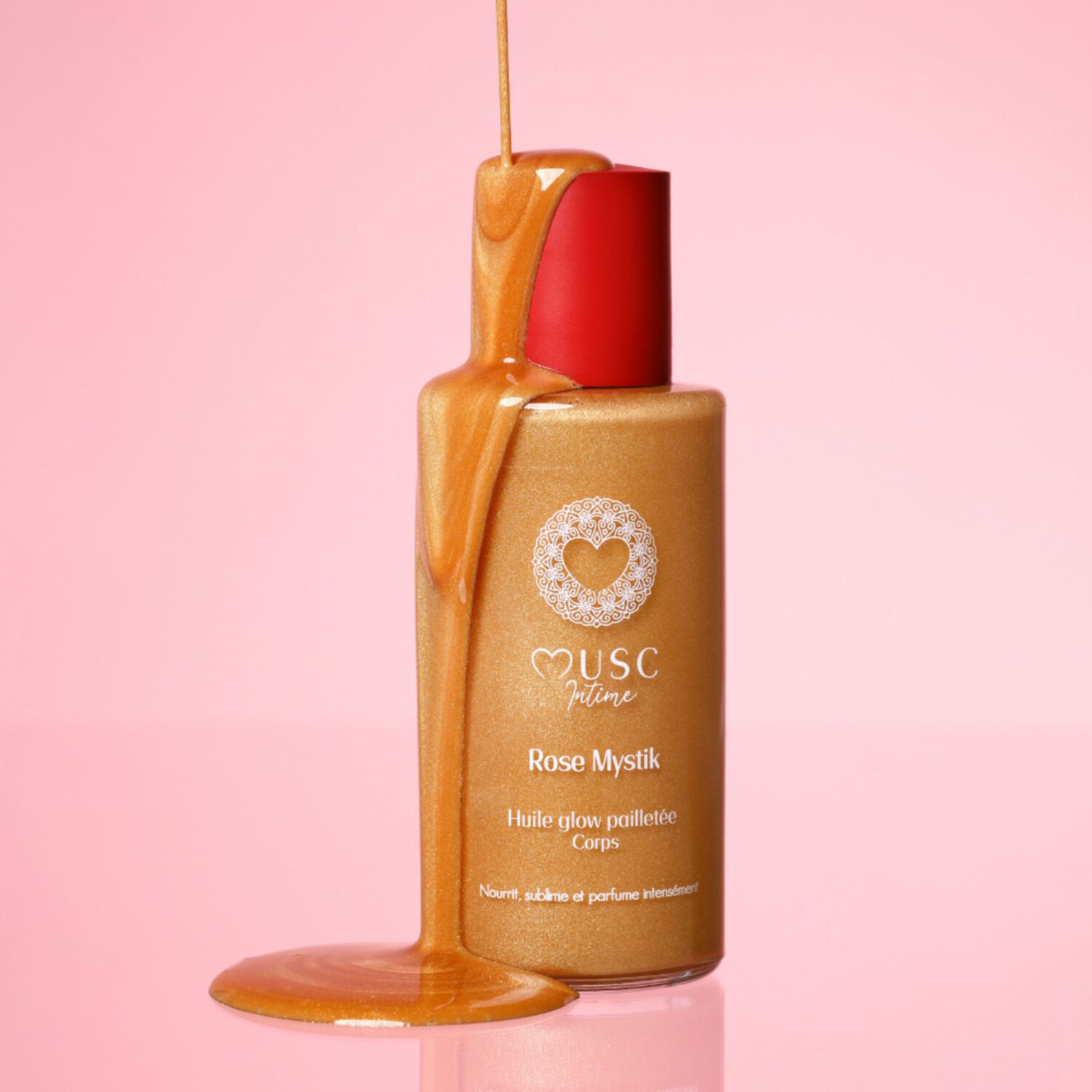 Rose Mystik - Huile Glow Pailletée Corps 100 ml