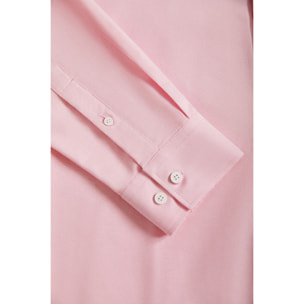 Camicia oxford rosa con particolare ricamato Polo Club