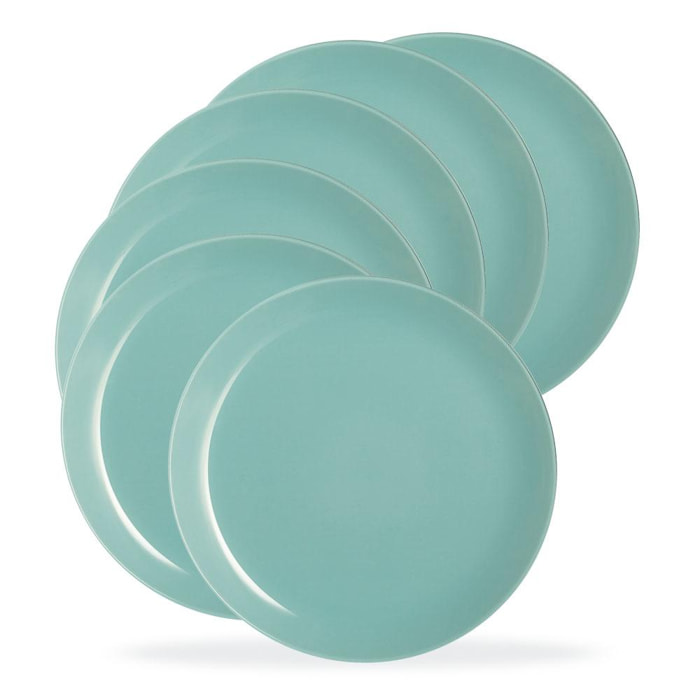 6 assiettes plates Arty soft blue 26cm - Luminarc