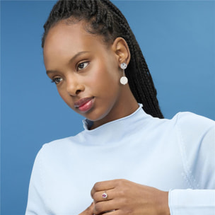 Pendientes Lux by Lux acabados en Rodio