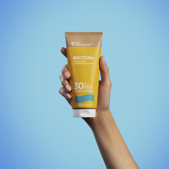 Waterlover Lait Solaire Hydratant SPF 30 - Tube éco-conçu - Lait solaire hydratant Visage & Corps 200 ml