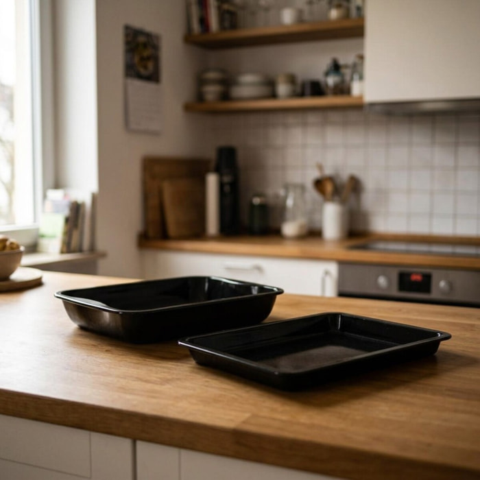 Plat à four bords hauts 40 x 34 cm et plaque de cuisson 42 x 29 cm Dr. Oetker Back-Idee Kreativ
