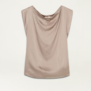 Oltre - Blusa en raso de viscosa - Gris