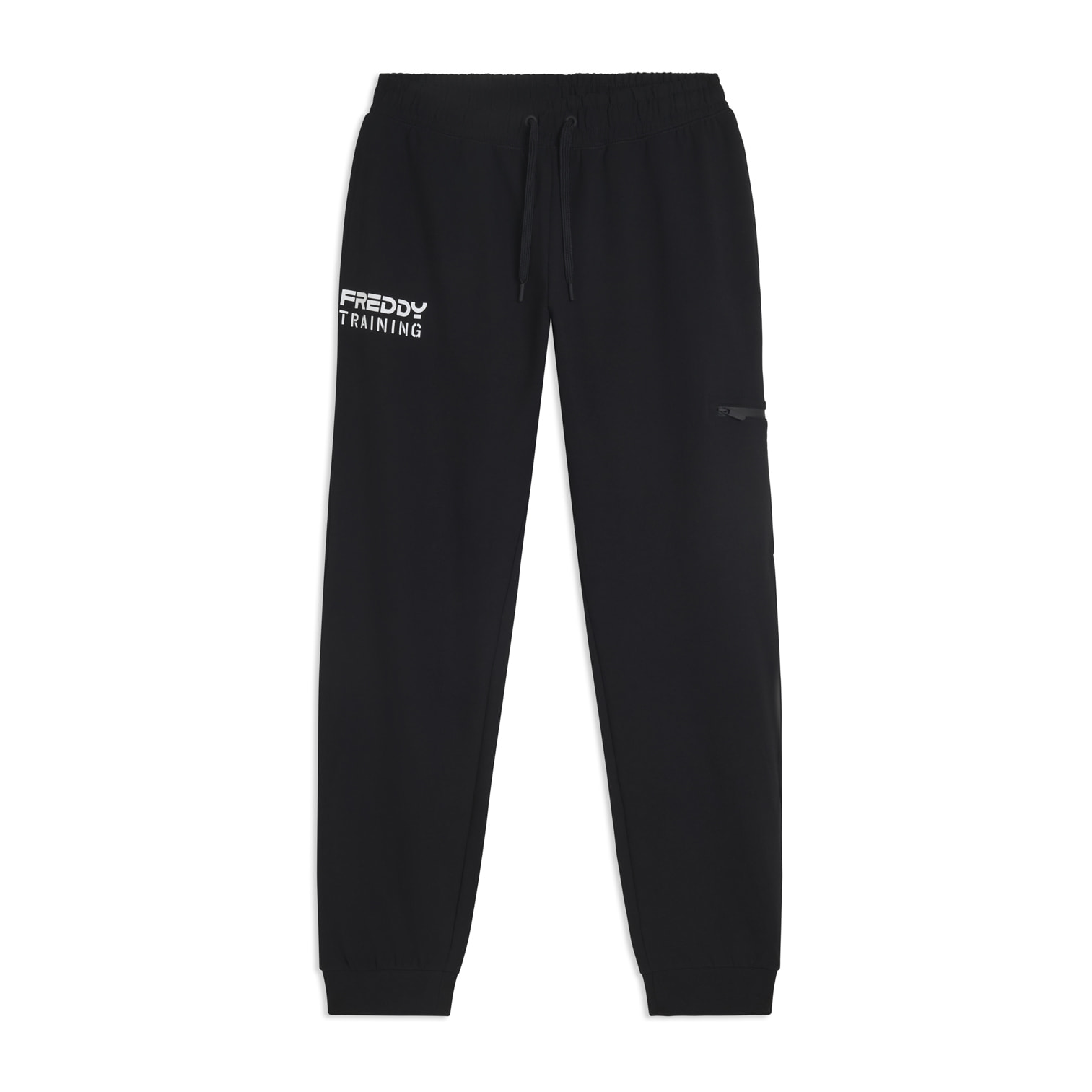 Pantaloni regular con tasca zip sulla gamba