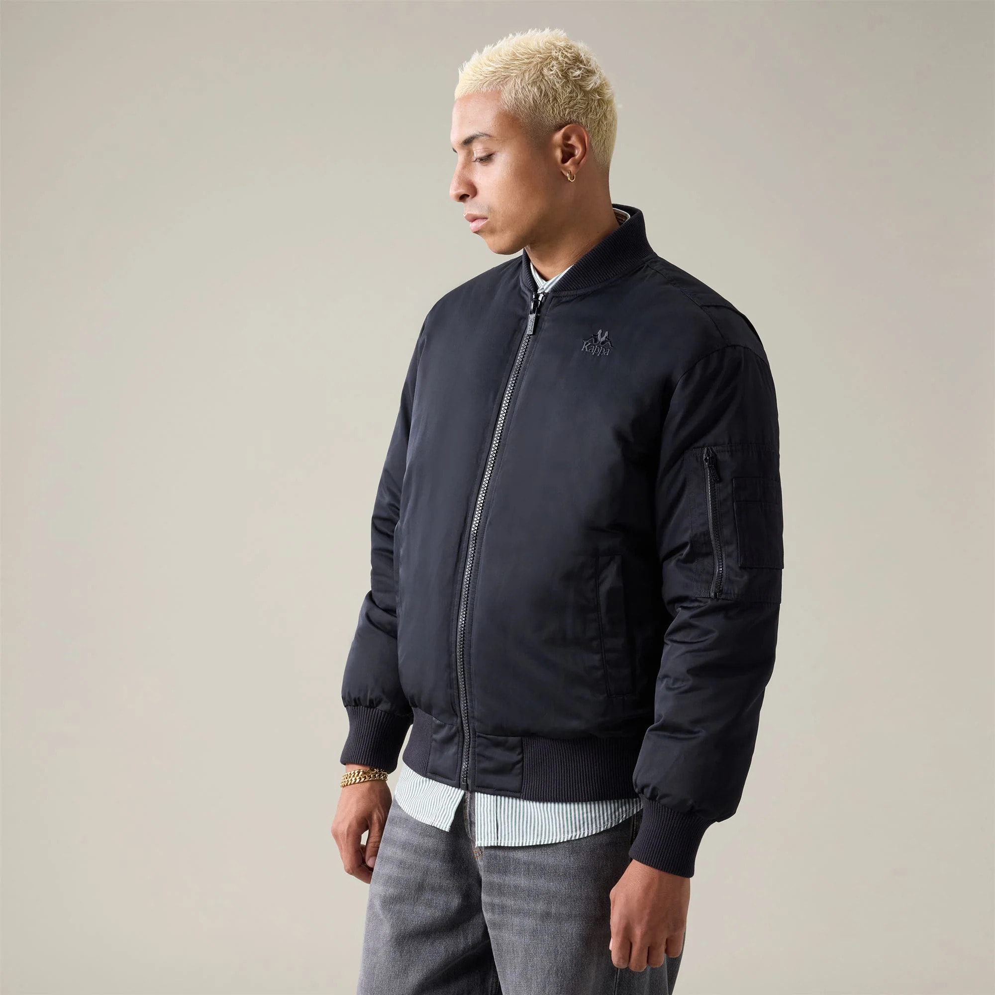 Kappa - Chaquetas Hombre Negro - Authentic Opilio