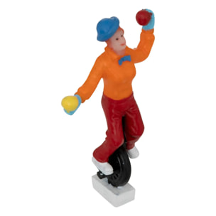 Lot de 4 santons pour village cirque H.6,6cm