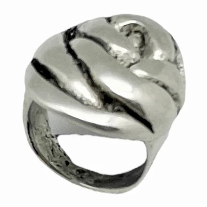 Anillo Laberinto plata chapado. T16